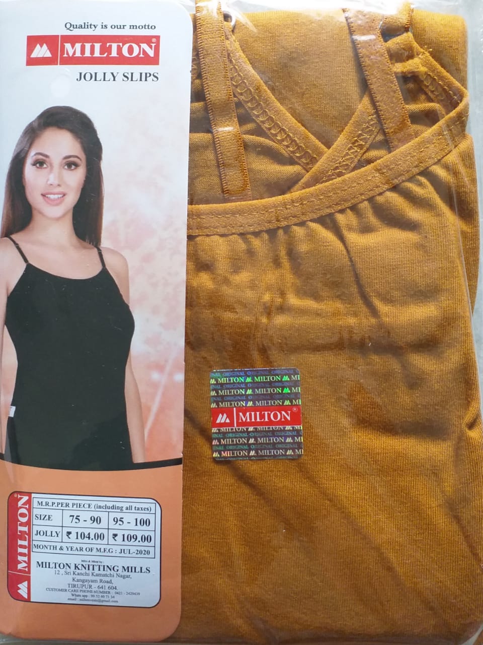 Milton Garments jolly slips-Pack Of 3-75to90